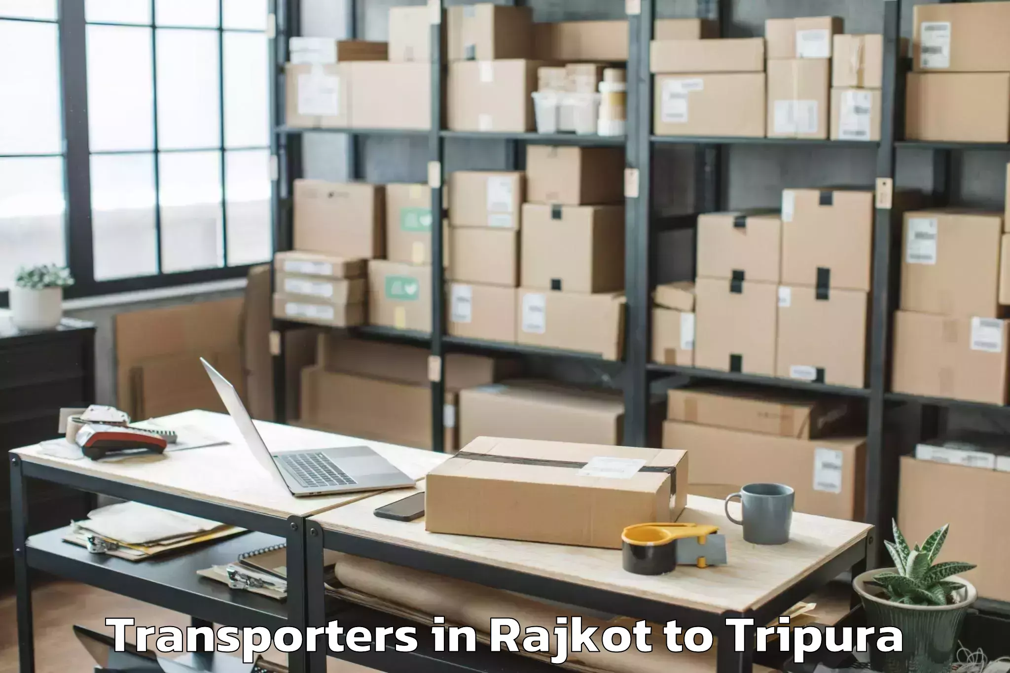 Top Rajkot to Agartala Airport Ixa Transporters Available